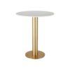Tom Dixon TUBE bar table Ø 90 cm, brass / marble