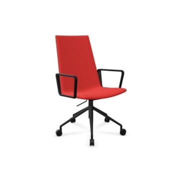 Andreu World FLEX EXECUTIVE chair, medium back, red/black SO1865