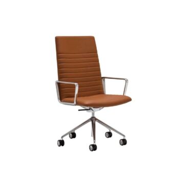 Andreu World FLEX EXECUTIVE -työtuoli, medium selkänoja, ruskea/pähkinä/alumiini SO1860