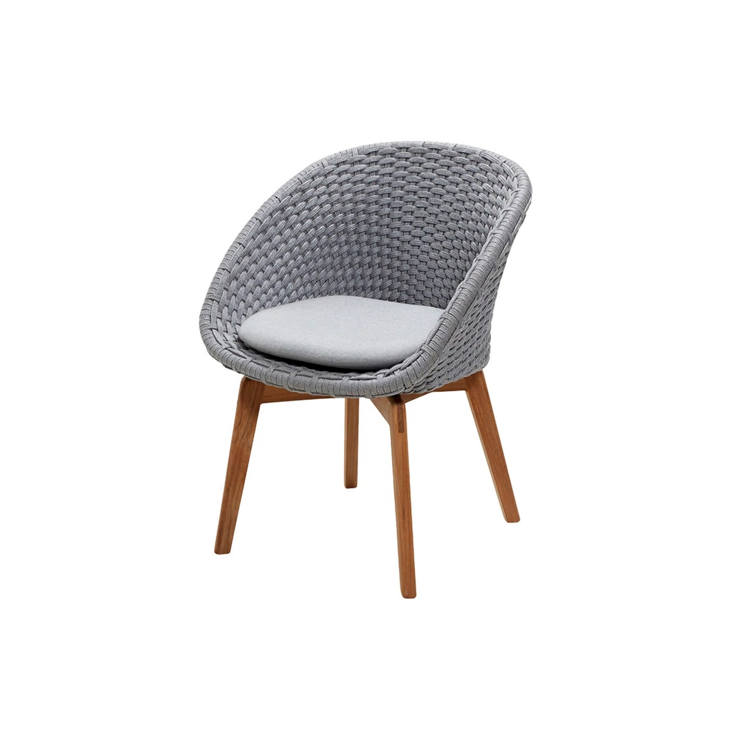 Cane-line PEACOCK -chair, light grey / teak