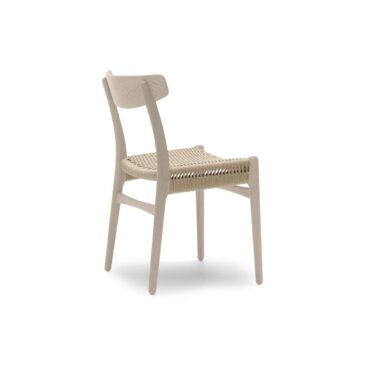Carl Hansen CH23 chair, white oiled oak / natural paper cord