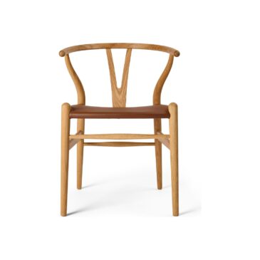 Carl Hansen & Søn CH24P WISHBONE -tuoli, nahkaistuin