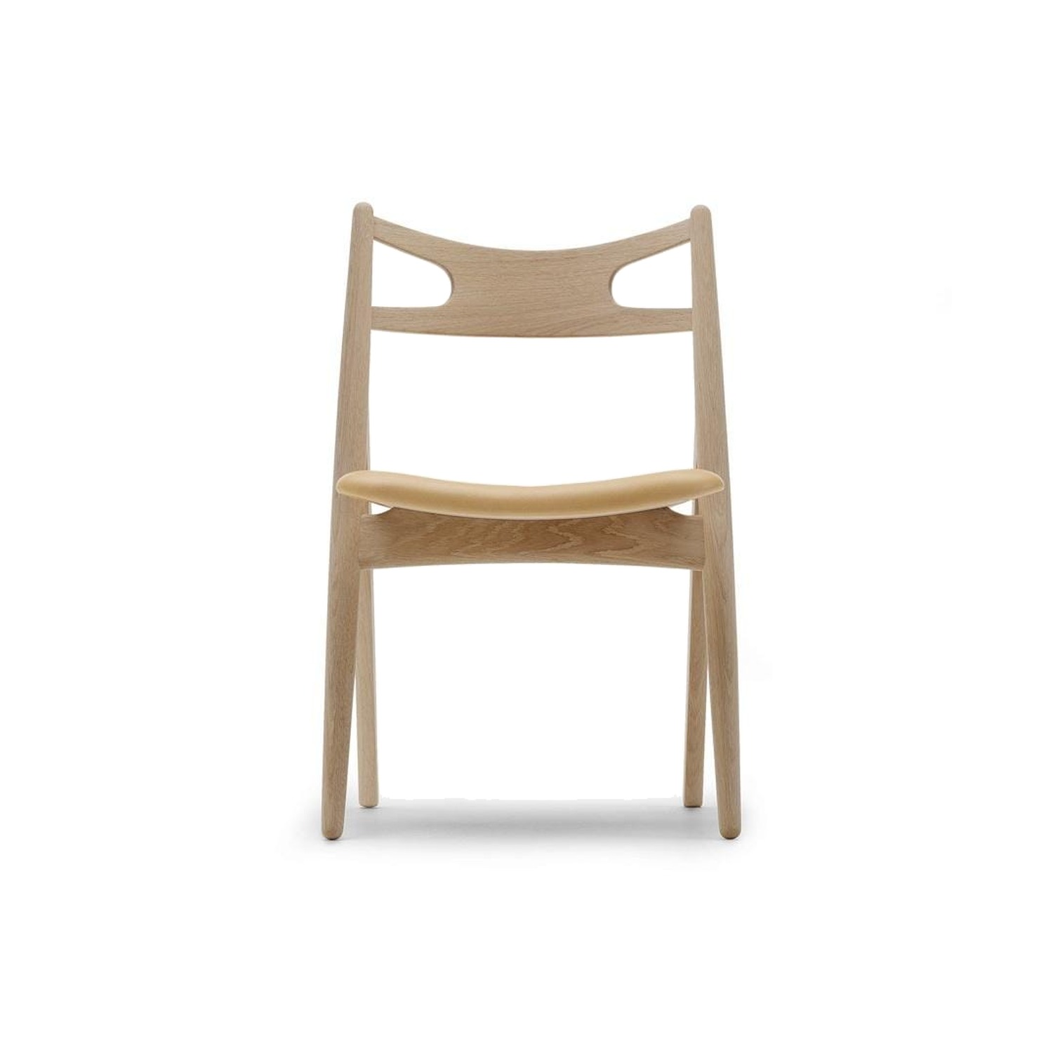 Carl Hansen CH29P chair, soaped oak / leather