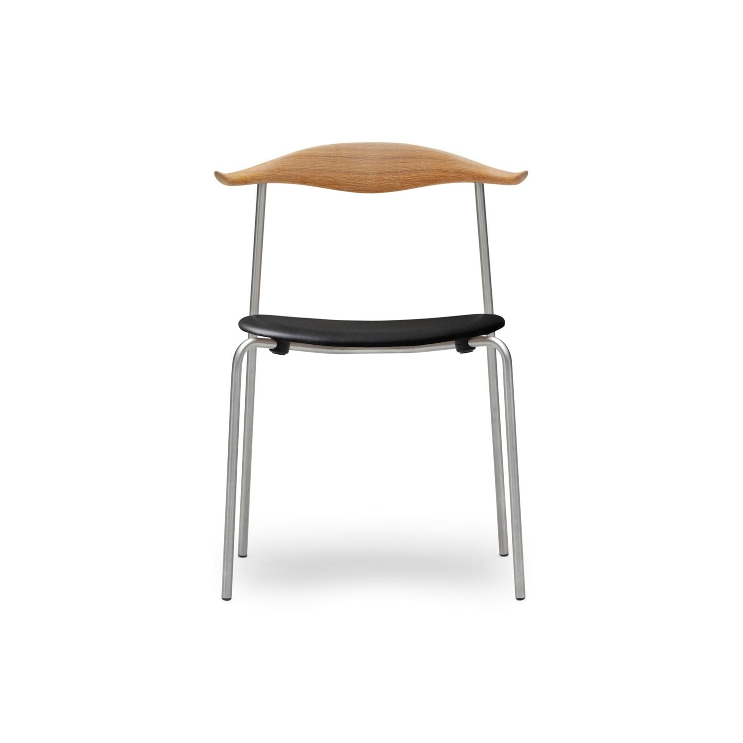 Carl Hansen CH88P chair, oiled oak / black leather