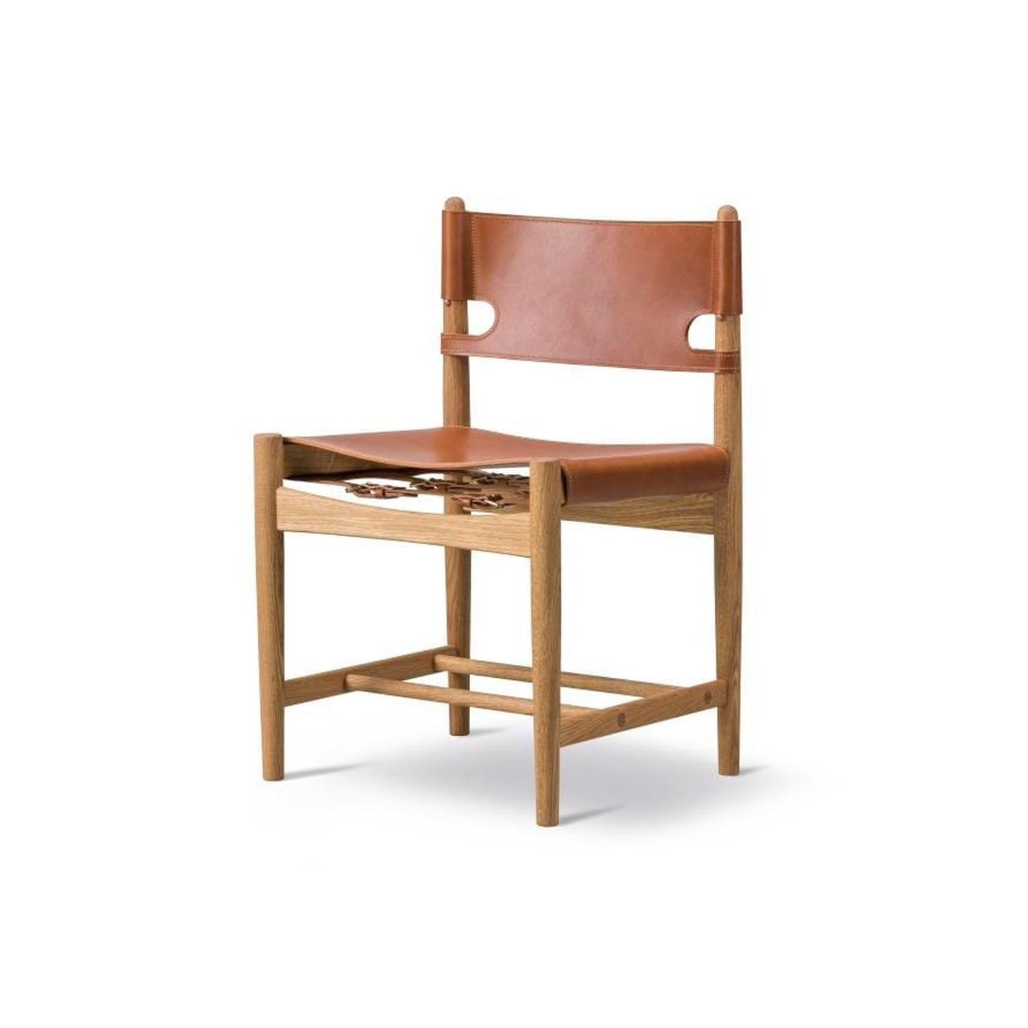 Fredericia THE SPANISH DINING CHAIR, oiled oak/cognac leather