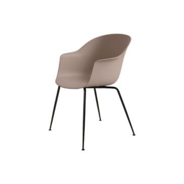 GUBI BAT dining chair, un-upholstered, beige/black