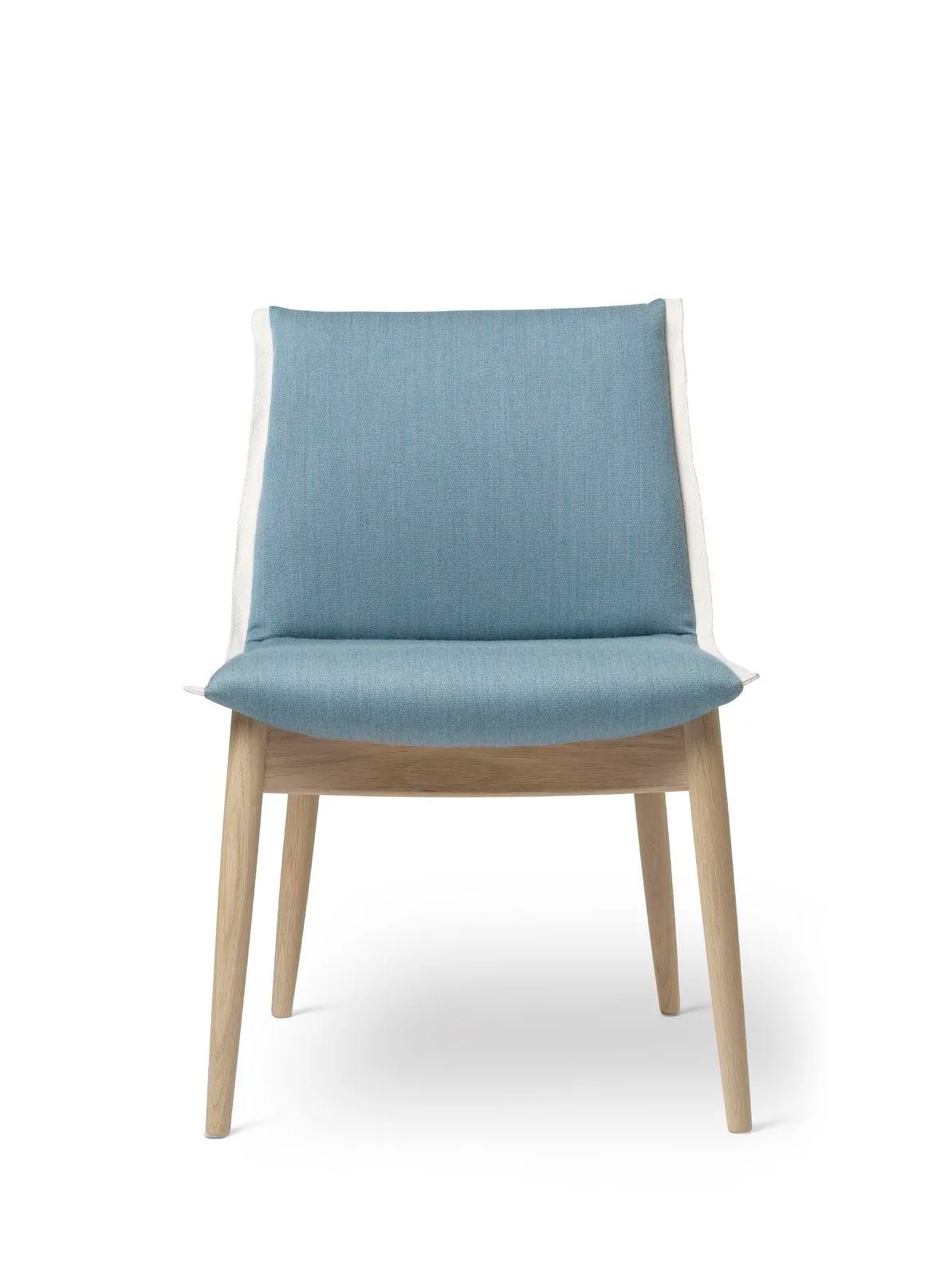 Carl Hansen E004 EMBRACE chair, white oiled oak / fabric upholstery