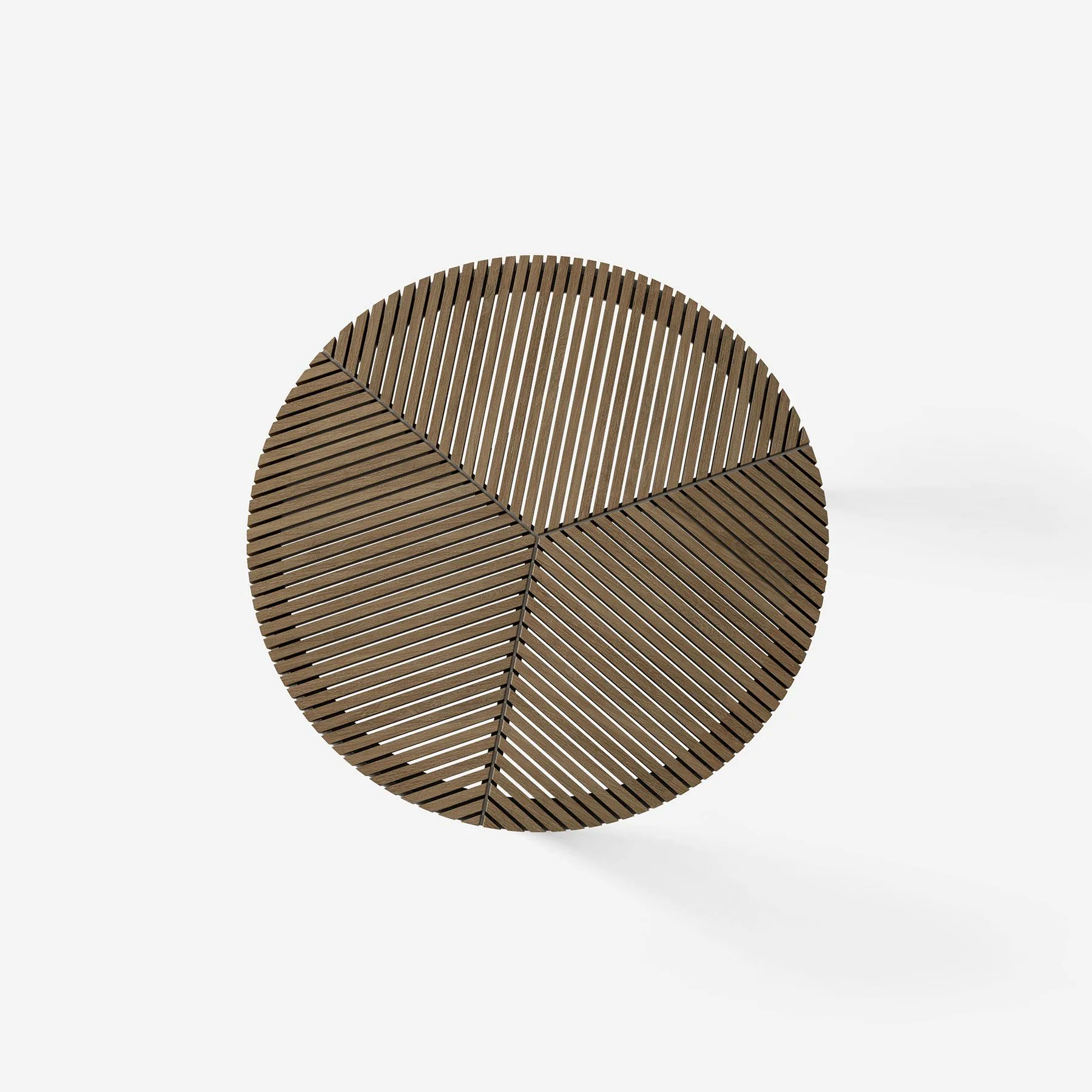 Vipp 716 Open-Air coffee table Ø90 cm, light grey/teak - Image 2