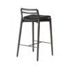 Vipp 484 CABIN counter stool, 67 cm, dark oak / black leather - Image 3