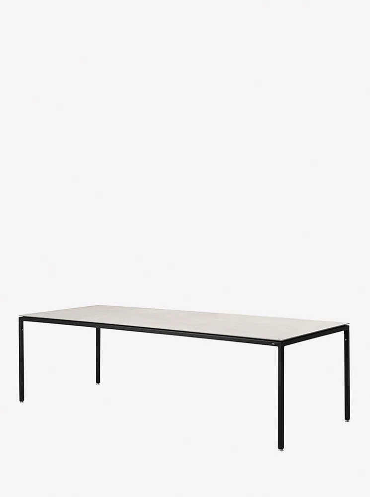 Vipp 972 Pöytä 240 x 95 cm, harmaa keraaminen taso / musta runko