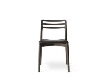 Vipp 481 CABIN chair, dark oak / black leather