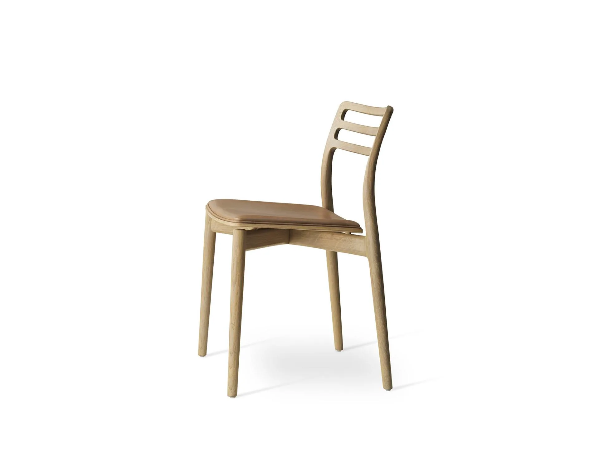 Vipp 481 CABIN chair, oiled oak / brown leather - Image 3