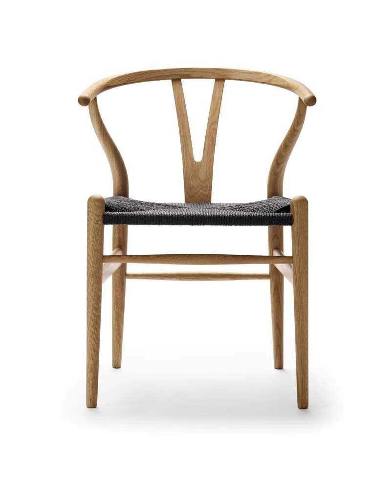 Carl Hansen CH24 chair, oiled oak/black paper cord