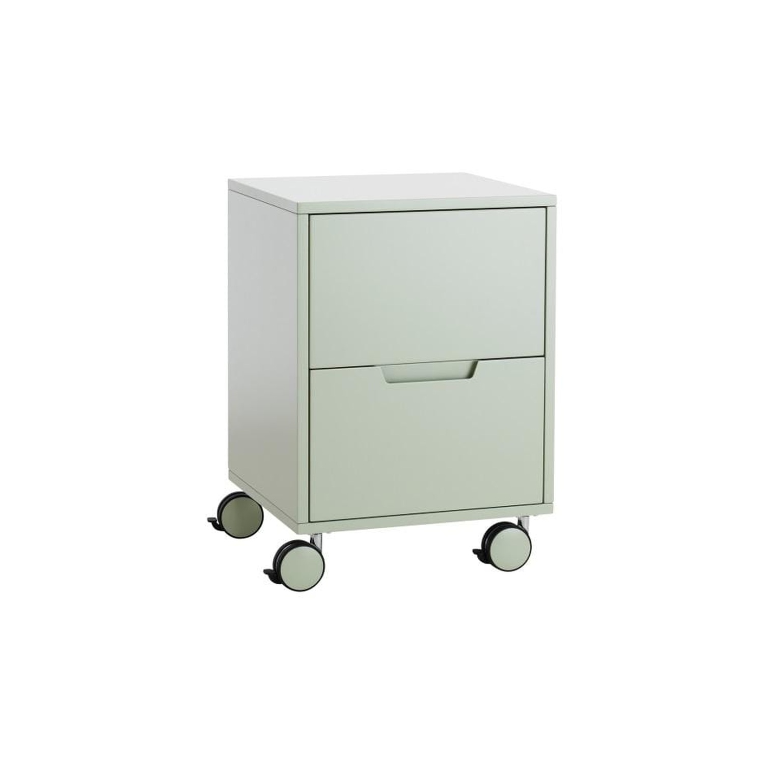 Karl Andersson & Söner MAY bedside table, green, on castors