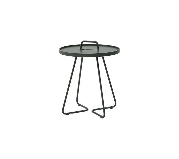 Cane-line ON-THE-MOVE side table, small, dark green