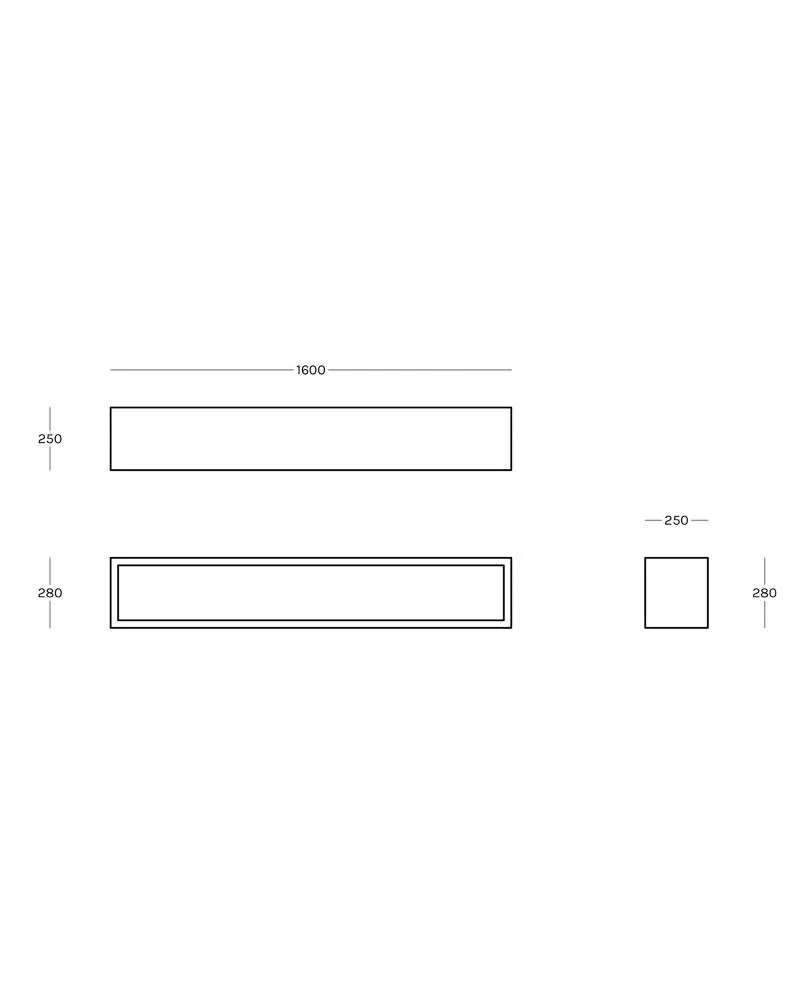 Zeus IRONY WALL RACK -seinähylly, 160 cm, valkoinen - Image 4