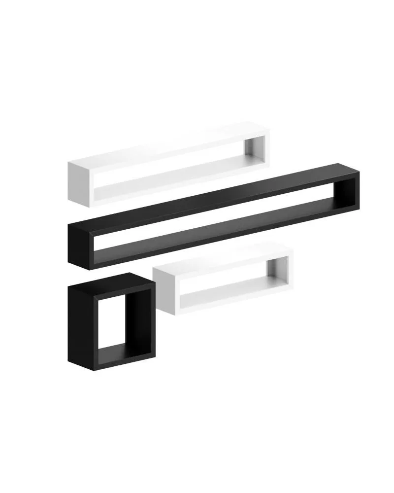Zeus IRONY WALL RACK -seinähylly, 240 cm, musta - Image 2