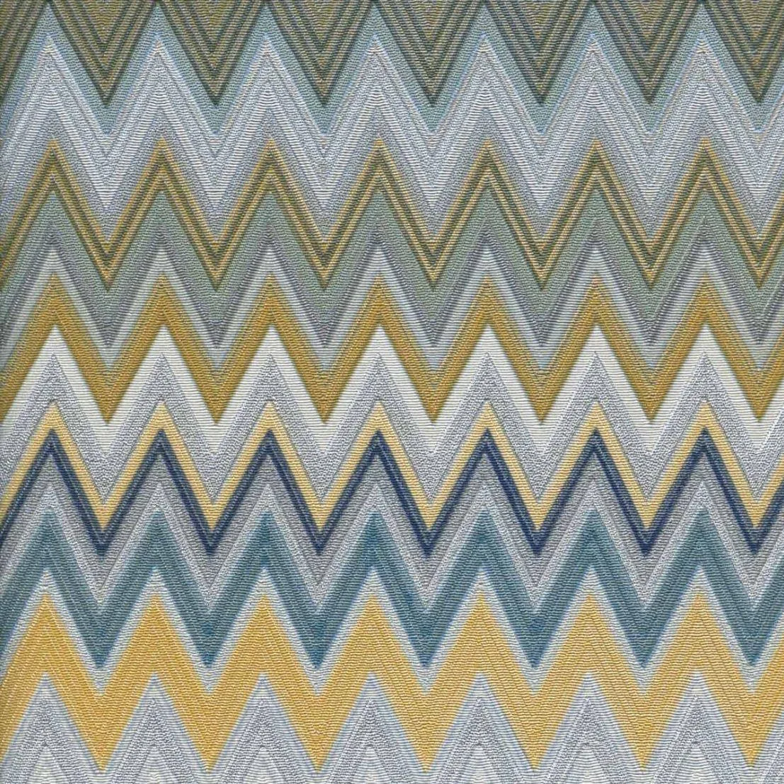 Missoni Home Zig Zag multicolore metallic - tapetti, vihreä