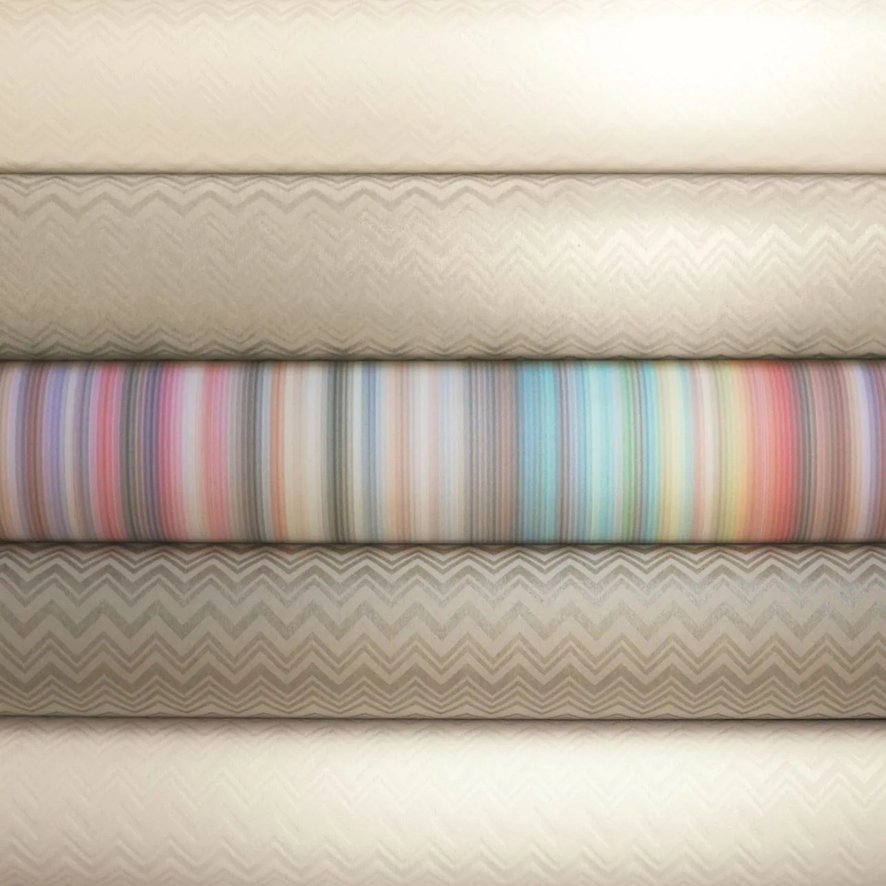 Missoni Home Zig Zag flock - tapetti, valkoinen - Image 2